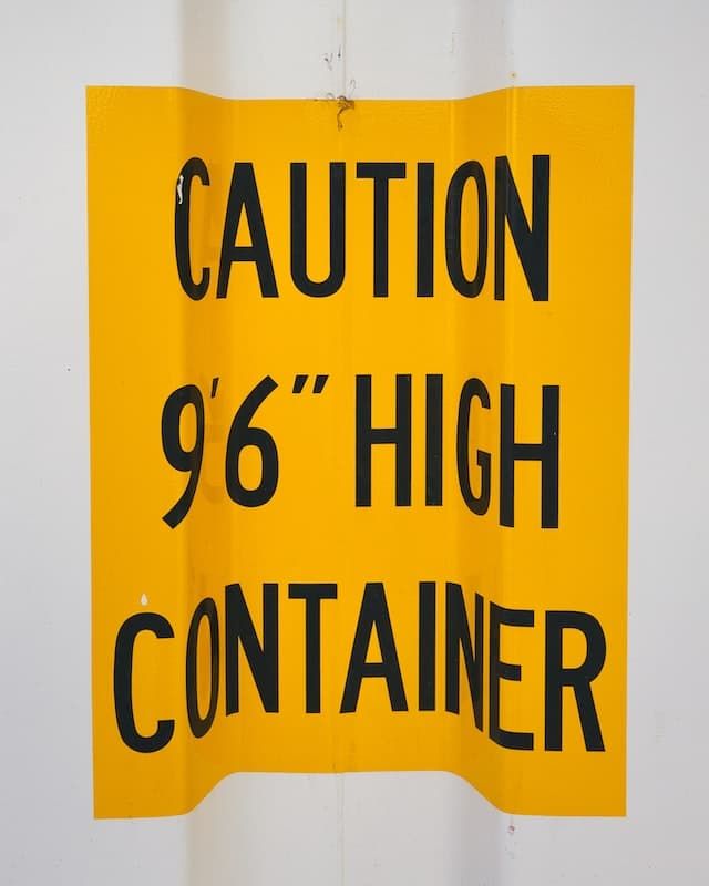 Container caution high